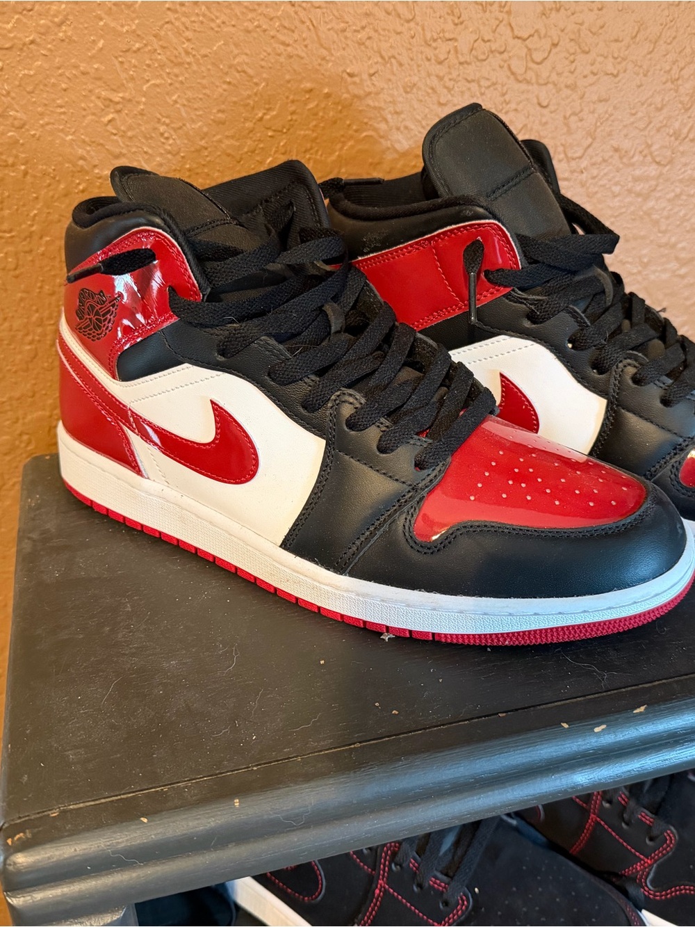 Jordan Men's High-Top Sneakers - Black/Red/White